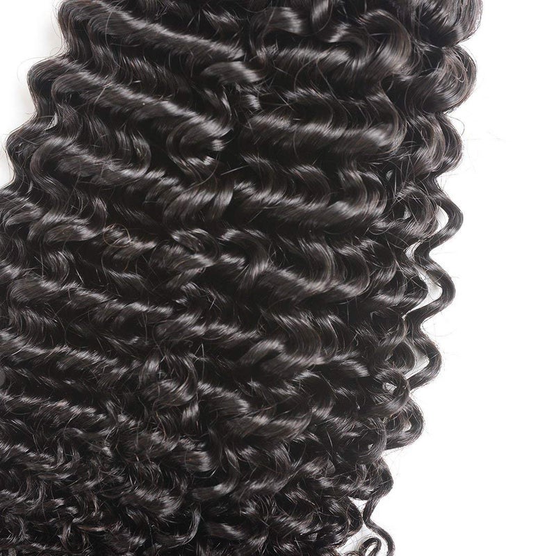 Luxnovolex Curly Bundles Human Hair Kinky Curly Hair 4C Pull Straight When Measure 50g/Bundle Kinky Jerry Curly Human Hair Bundles 4 Bundles Deals - Image 5
